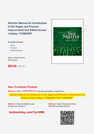 Comprehensive Guide to Six Sigma and Process Improvement Principles | PDF