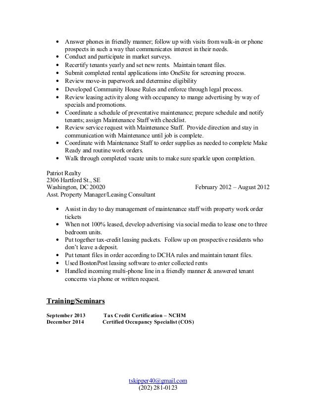 regional property manager resumes