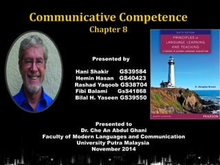 Presented by
Hani Shakir GS39584
Hemin Hasan GS40423
Rashad Yaqoob GS38704
Fibi Balami GsS41868
Bilal H. Yaseen GS39550
Presented to
Dr. Che An Abdul Ghani
Faculty of Modern Languages and Communication
University Putra Malaysia
November 2014
 