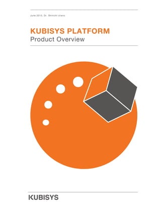 June 2015, Dr. Shinichi Urano
KUBISYS PLATFORM
Product Overview
!
!
!
 