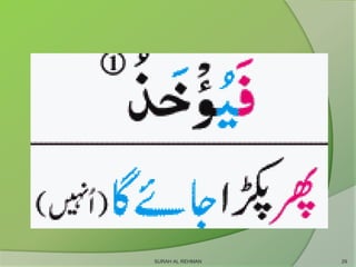 SURAH AL REHMAN 29
 