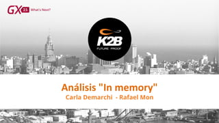 Análisis	
  "In	
  memory"	
  
Carla Demarchi - Rafael Mon
 