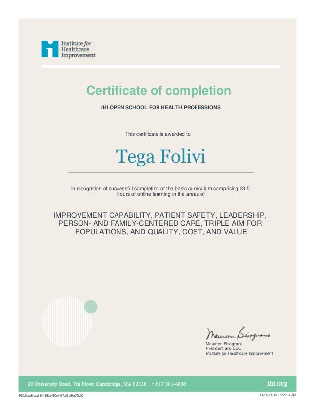 basic certificate