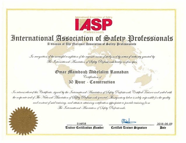 course certificate