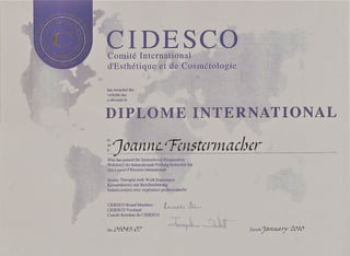 CIDESCO Diploma