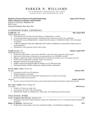 Parker Williams resume | PDF