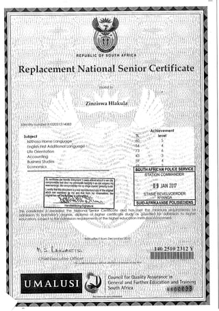 Hlakula-Certificates