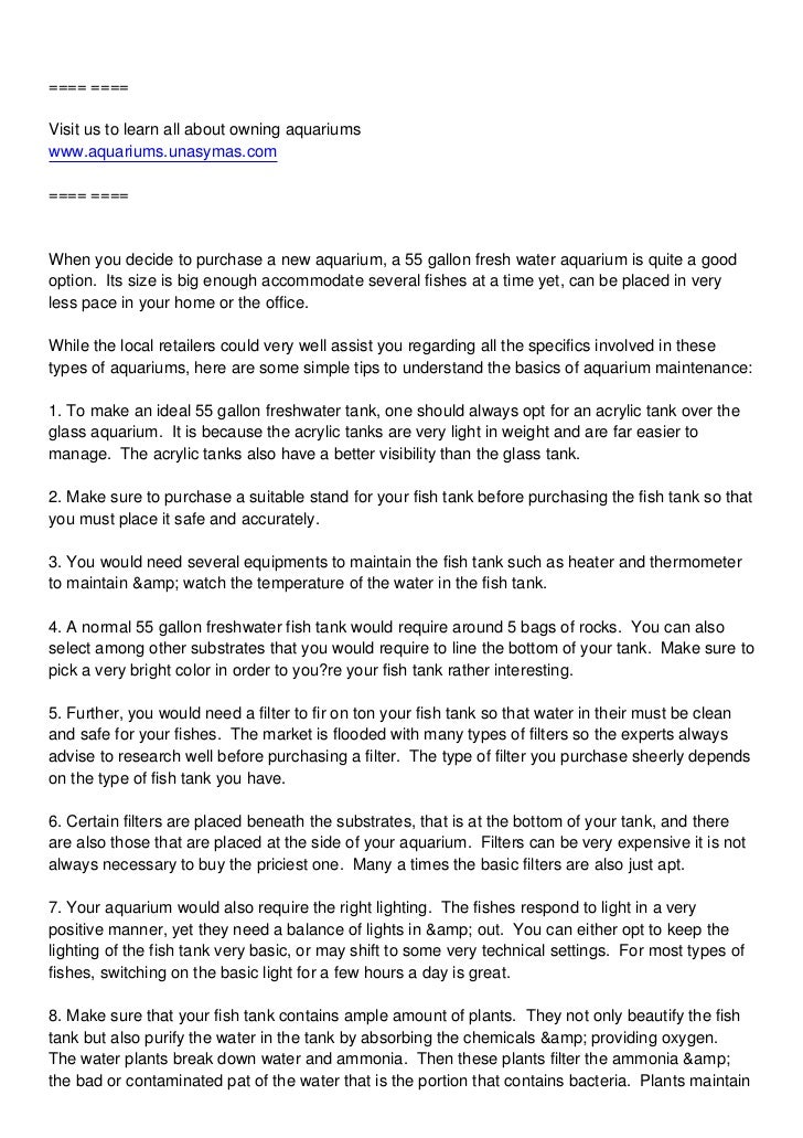 maintenance of freshwater aquarium