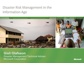 Disaster Risk Management in the Information Age 