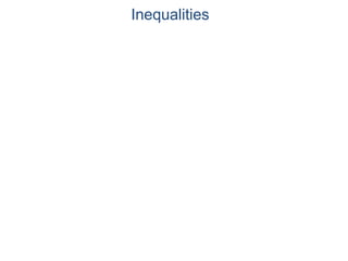 Inequalities
 