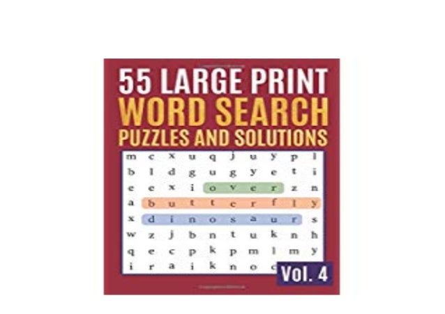 Library No Buy 55 Large Print Word Search Puzzles And Solutions A