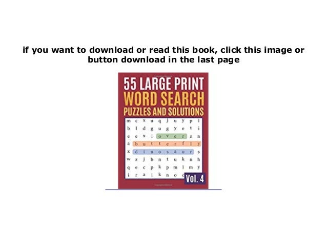 Library No Buy 55 Large Print Word Search Puzzles And Solutions A