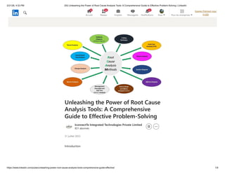 Unleashing the Power of Root Cause Analysis Tools for Effective Problem ...