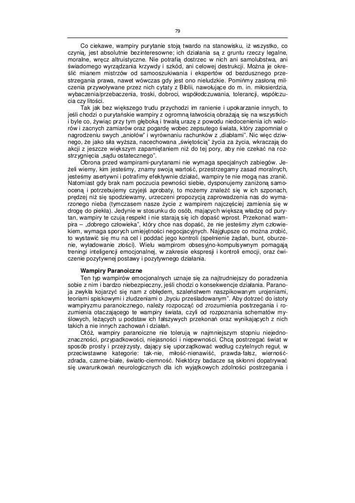 Spotyka się z wampirem psychicznym