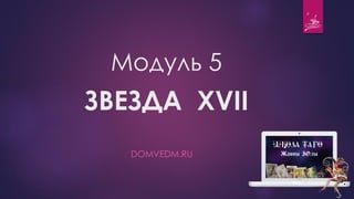 Модуль 5
ЗВЕЗДА XVII
DOMVEDM.RU
 