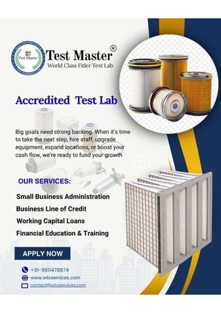Test Master World Class Filter Test Lab | PDF
