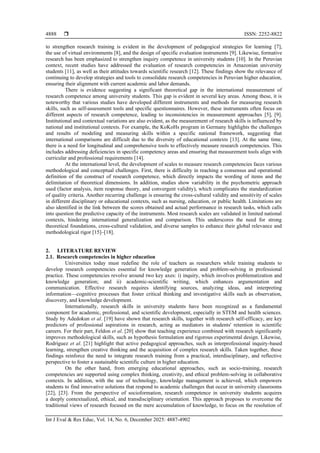Design and psychometric validation of the research competency scale for ...