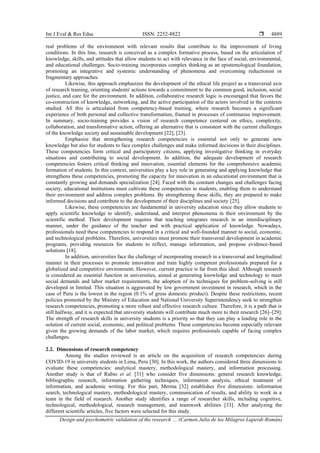 Design and psychometric validation of the research competency scale for ...