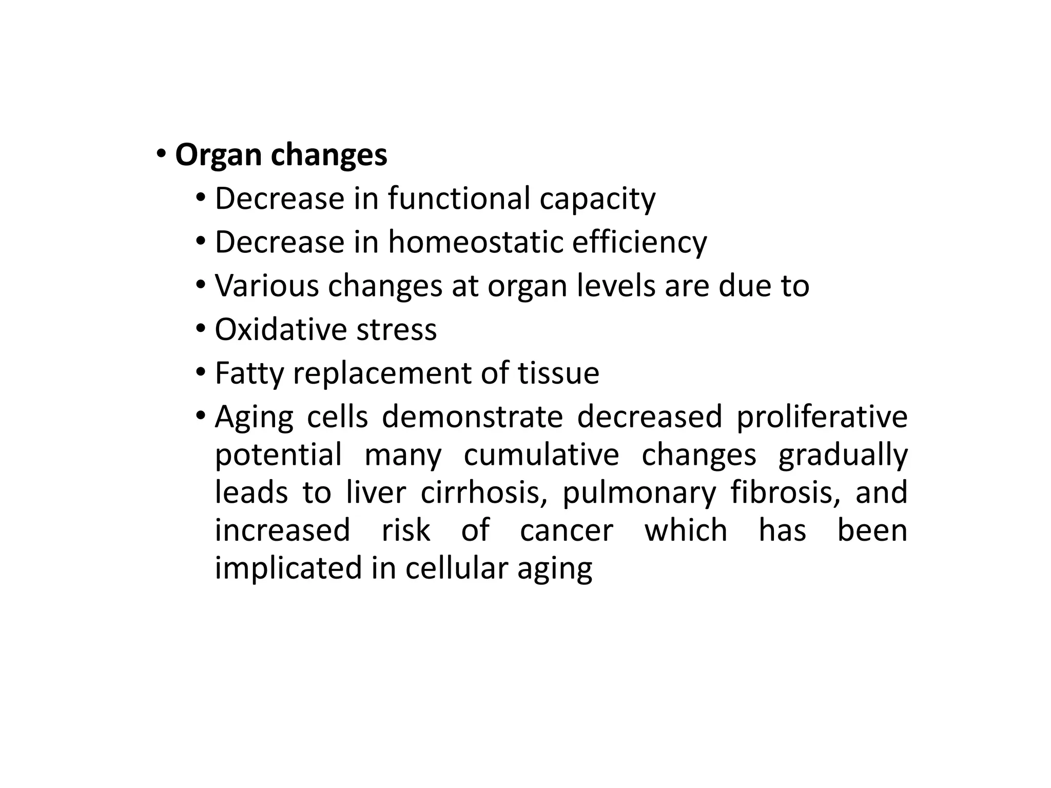 physiology of aging with theories of aging | PDF