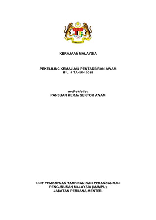 PEKELILING KEMAJUAN PENTADBIRAN AWAM BIL. 4 TAHUN 2018