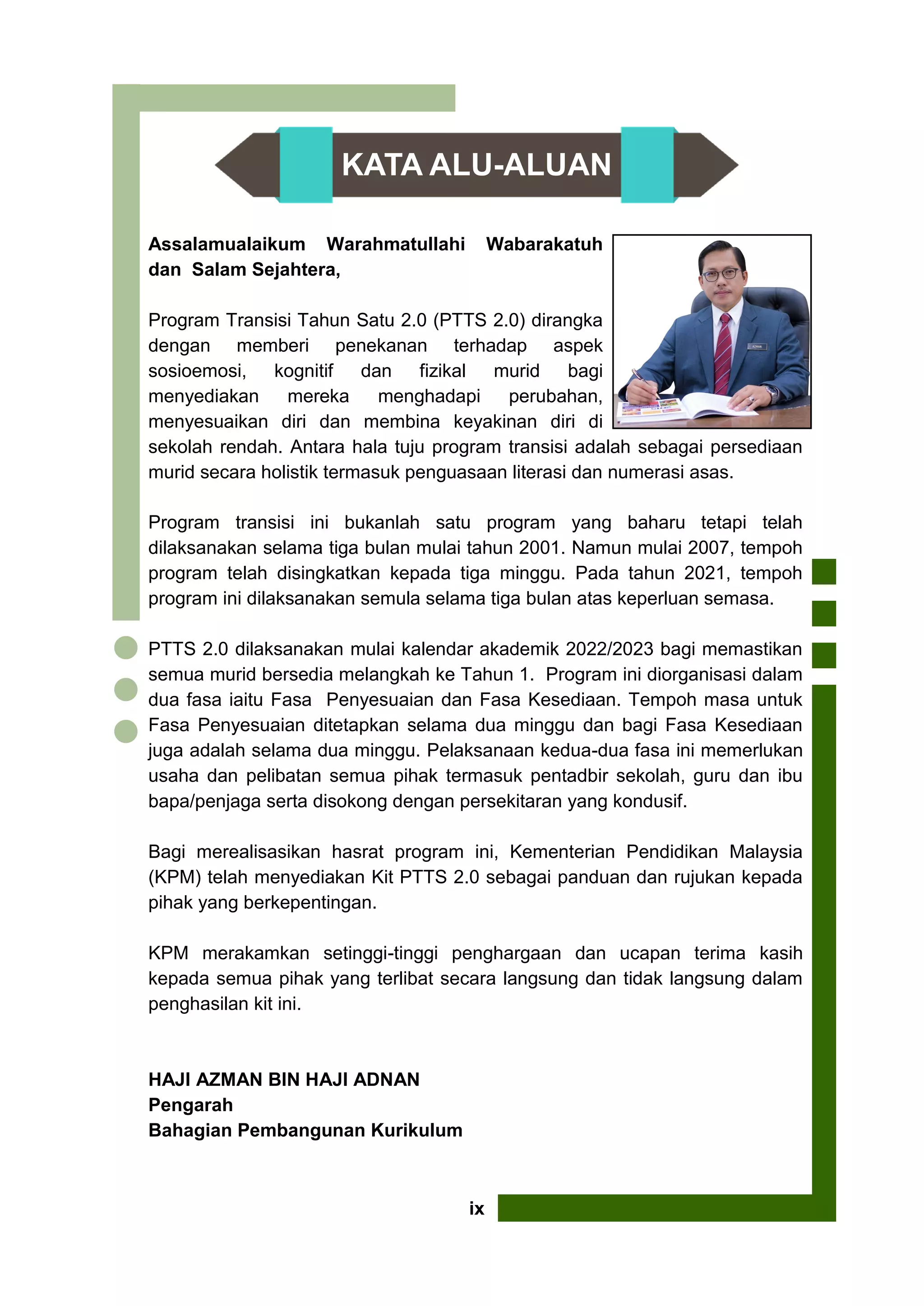 kit program transisi tahun 1 | PDF