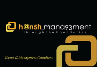 Event & Management Consultant
 