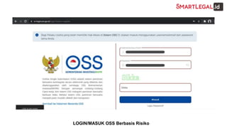 LOGIN/MASUK OSS Berbasis Risiko
 