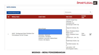 MIGRASI – MENU PENGEMBANGAN
 