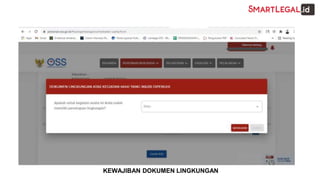 KEWAJIBAN DOKUMEN LINGKUNGAN
 