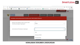 KEWAJIBAN DOKUMEN LINGKUNGAN
 