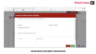 KEWAJIBAN DOKUMEN LINGKUNGAN
 