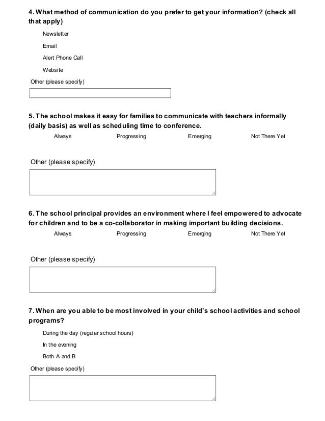 parent school survey