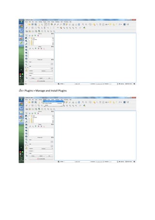 เลือก Plugins > Manage and Install Plugins
 