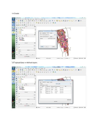 กด Create
ไปที่ Upload Data กด Refresh layers
 