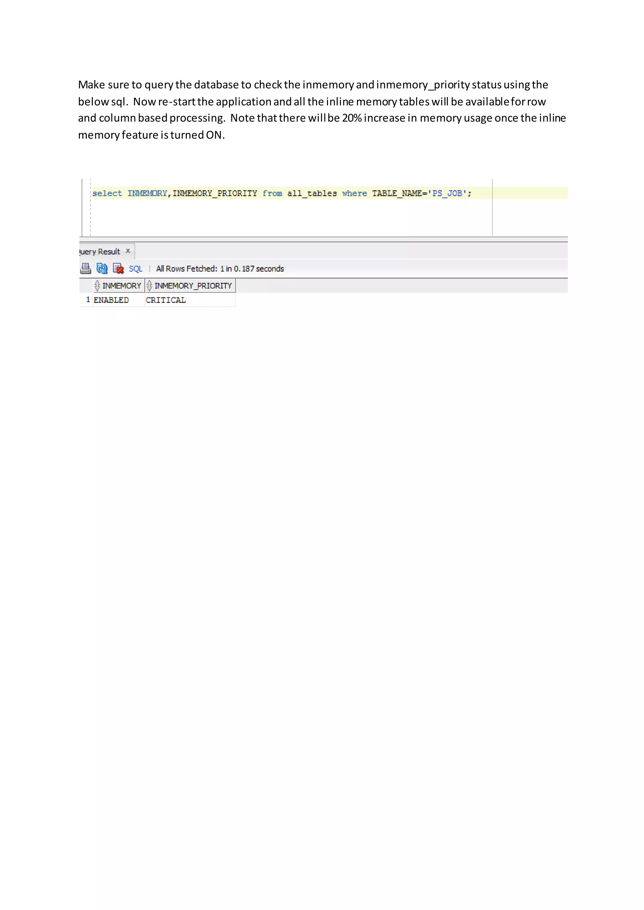Oracle Inline Memory | PDF