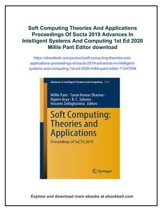 Soft Computing Theories And Applications Proceedings Of Socta 2019 ...