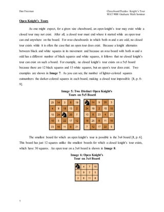 Knight's Tour Math Chessboard Puzzles Part 3 - Knight's Tour | DOCX