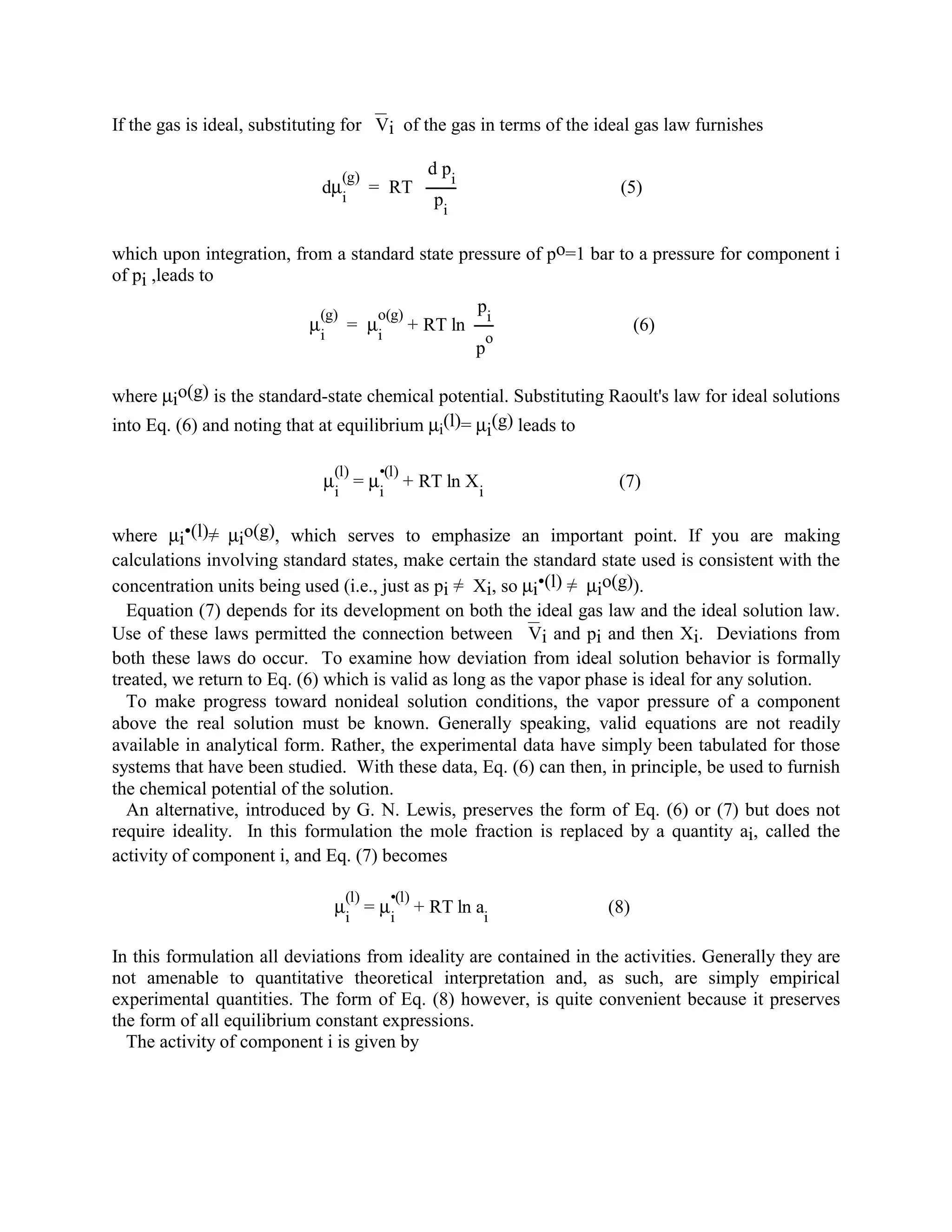 Liquid-Vapor Equilibria in Binary Systems | PDF