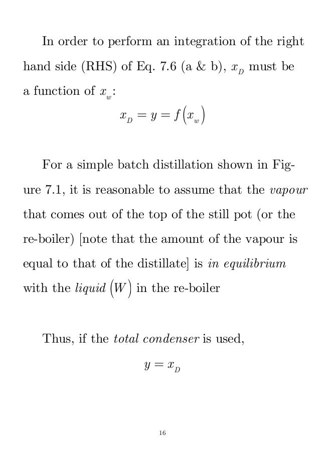 Batch Distillation Multi Stage Batch Distillation Batch Distillation Multi Stage Batch Distillation