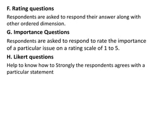 F Scale Questionnaire Example Questionnaire Research | PPTX