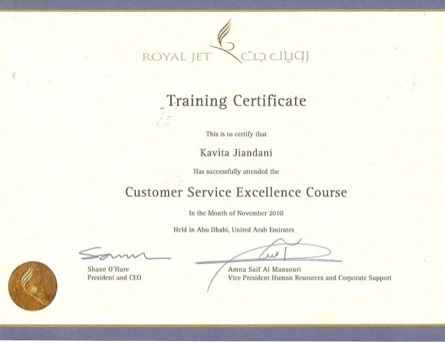 Customer Service Excellence Certificate November 2010 Customer Service Excellence Certificate November 2010