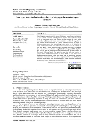 User experience evaluation for a bus tracking apps in smart campus ...