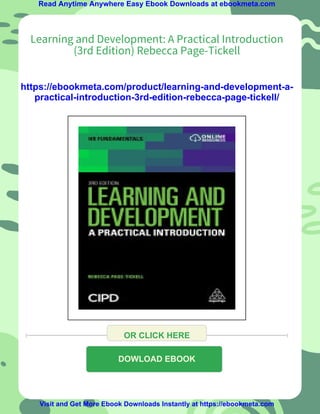 Learning and Development: A Practical Introduction (3rd Edition ...