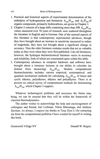 Heats Of Hydrogenation Experimental And Computational Hydrogen ...