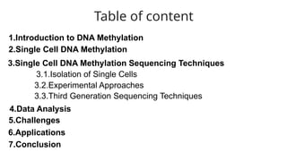 Single cell DNA analysis and its importance | PPTX