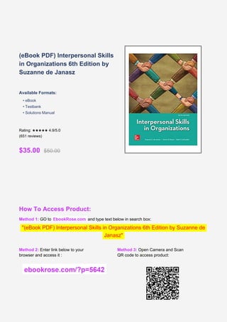 Interpersonal Skills in Organizations: Enhancing Communication and ...