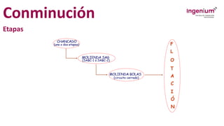 Conminución
Etapas
 