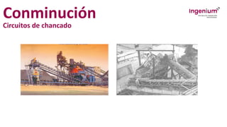 Conminución
Circuitos de chancado
 