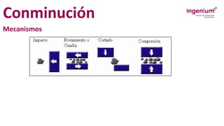 Conminución
Mecanismos
 