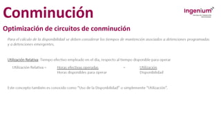 Conminución
Optimización de circuitos de conminución
 